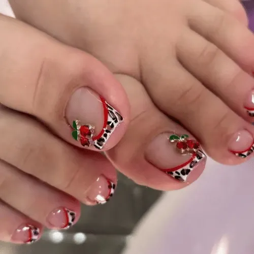 Pedicura con pedreria